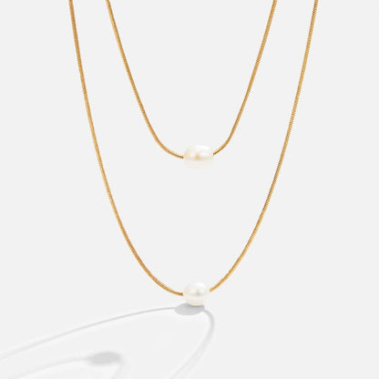Double Strand Freshwater Pearl Necklace