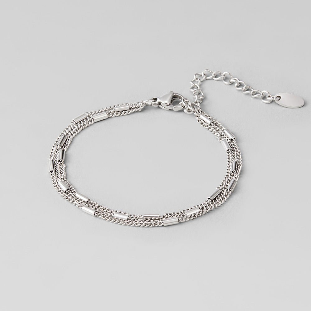 Alia Multi Strand Silver-Tone Bracelet