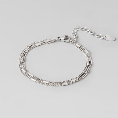 Alia Multi Strand Silver-Tone Bracelet
