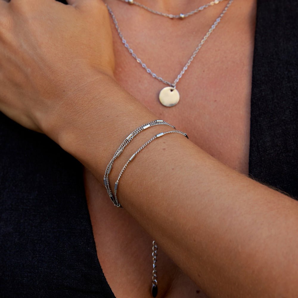 Alia Multi Strand Silver-Tone Bracelet