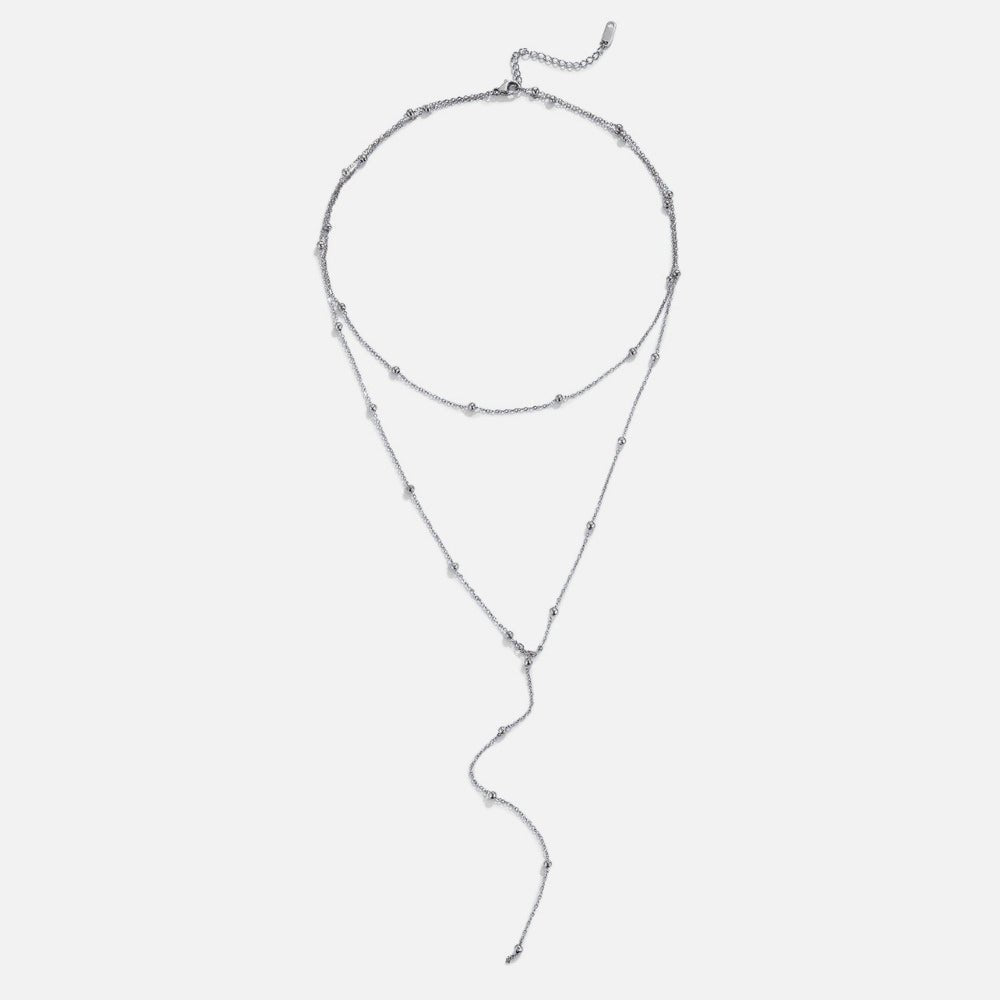 Amara Tasselled Silver-Tone Layered Necklace