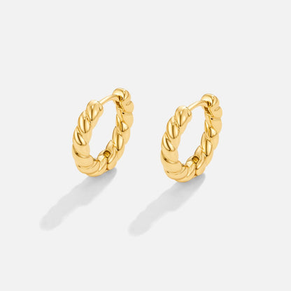 Layla Soft Twist Earrings in Warm Gold-Tone