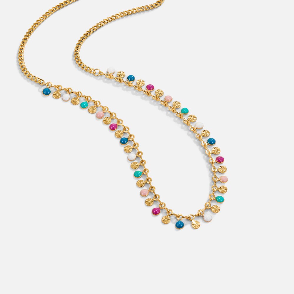 Leila Textured Bead Chain Necklace