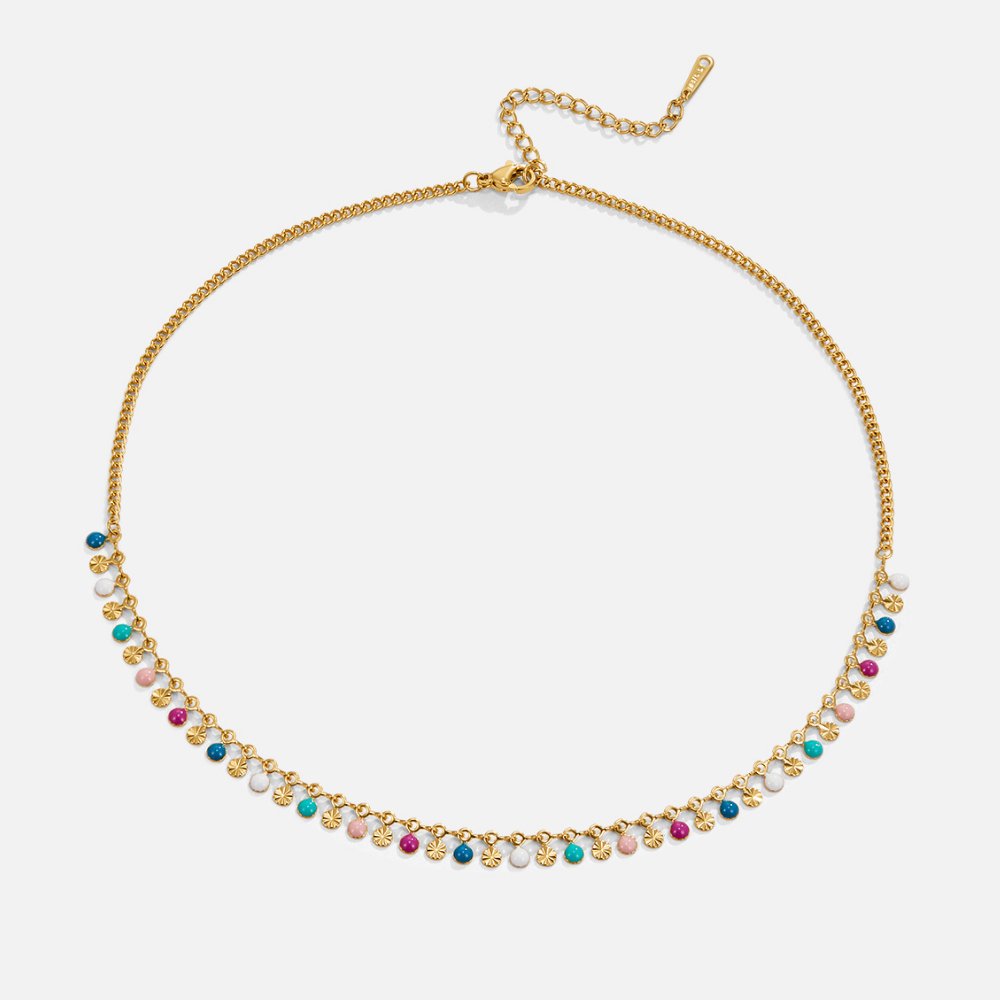 Leila Textured Bead Chain Necklace
