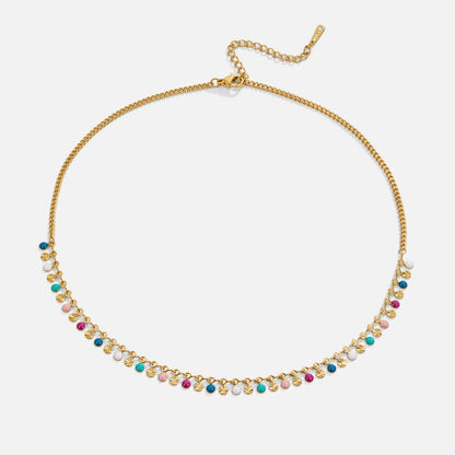 Leila Textured Bead Chain Necklace