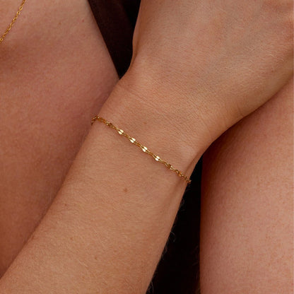 Leila Fine Draped Slim Gold-Tone Bracelet