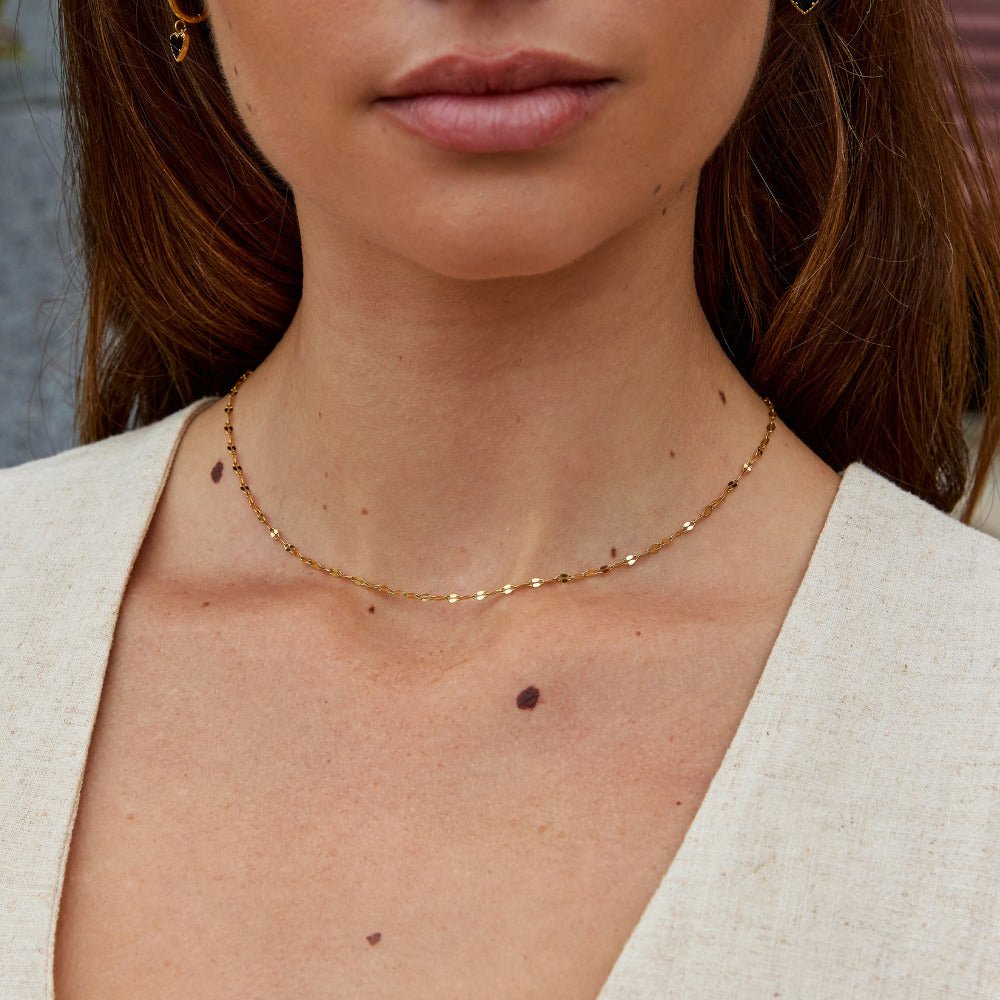 Leila Slim Gold-Tone Link Necklace