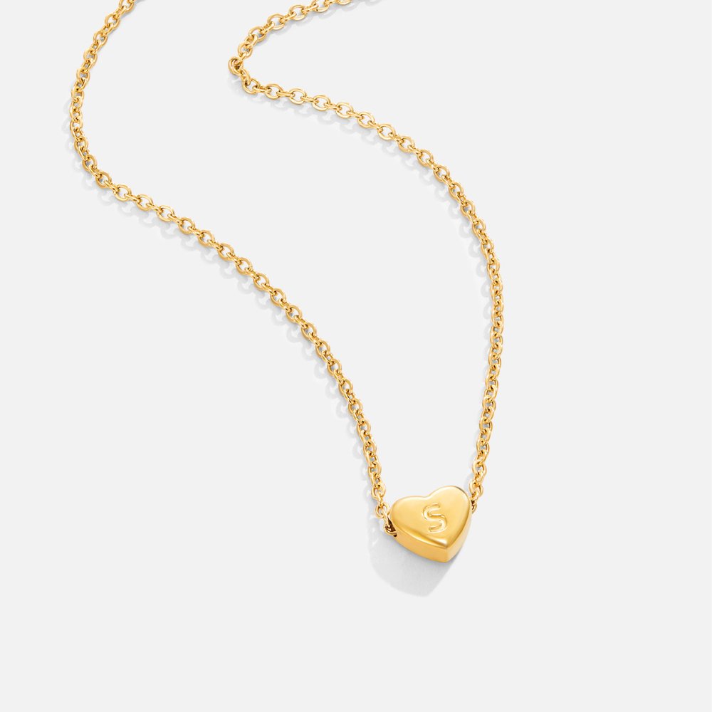 Little Heart and Initial Letter Necklace