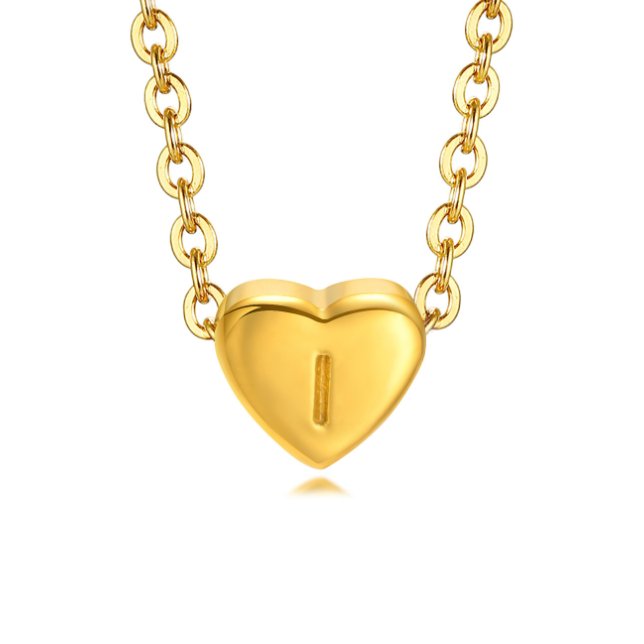 Little Heart and Initial Letter Necklace