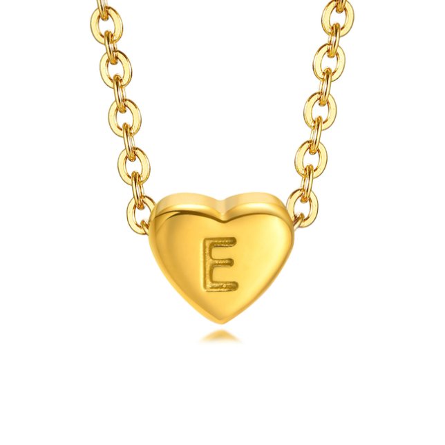 Little Heart and Initial Letter Necklace