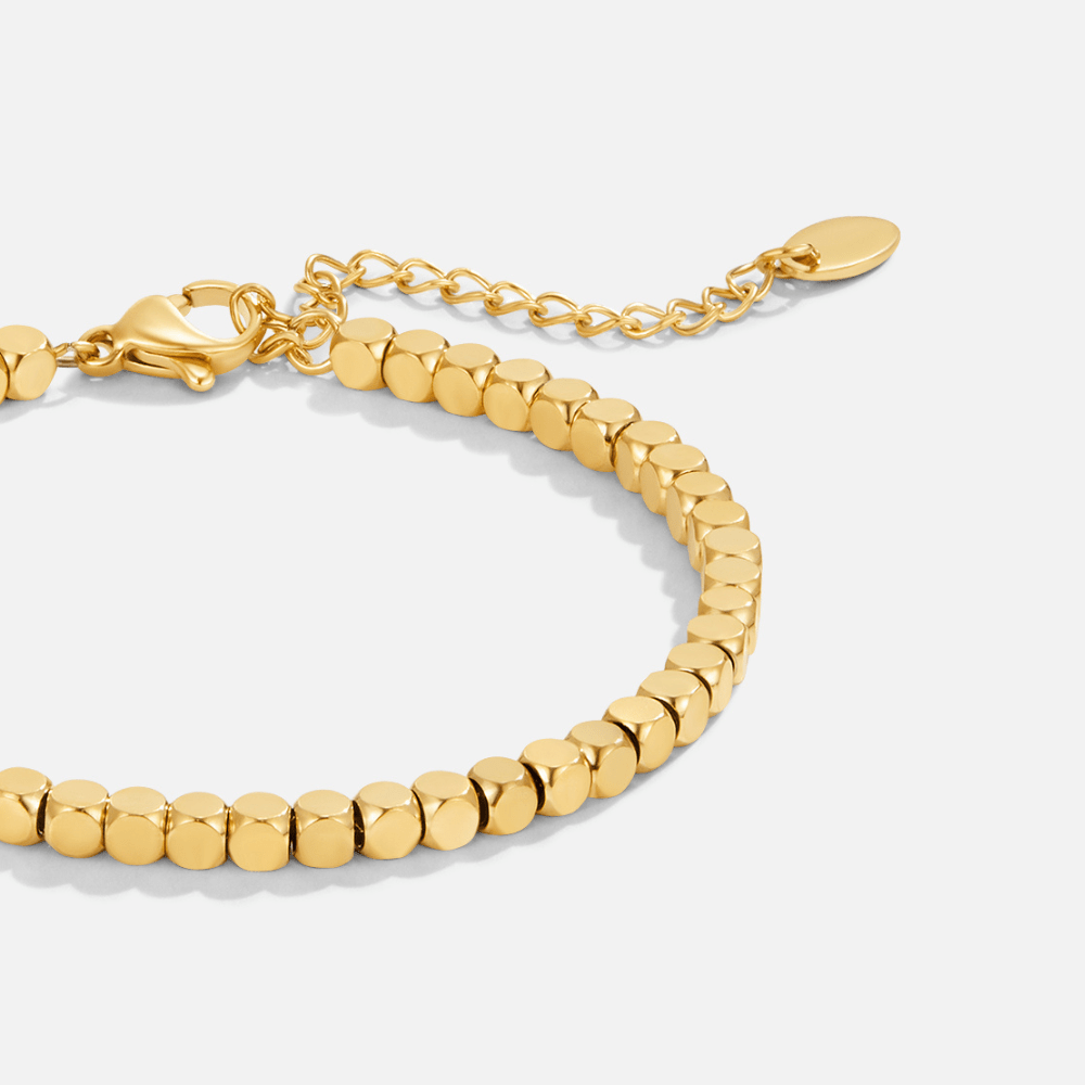 Lexi Small Square Bead Gold-Tone Bracelet