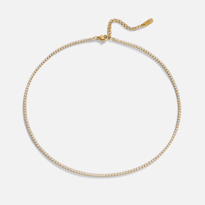 Cordelia Crystal-Set Gold-Tone Chain Necklace