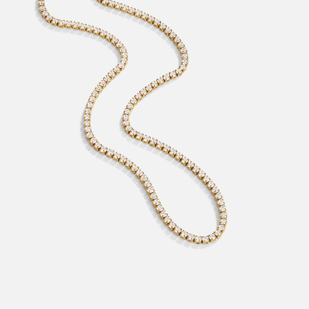 Cordelia Crystal-Set Gold-Tone Chain Necklace