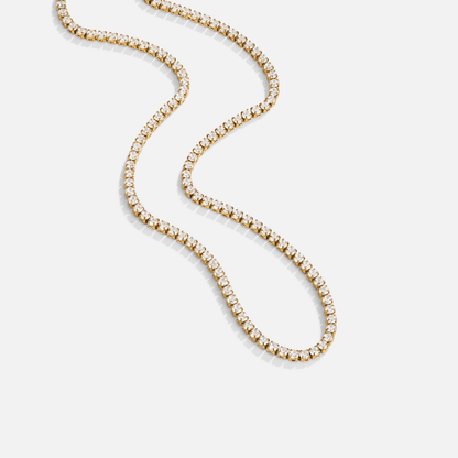 Cordelia Crystal-Set Gold-Tone Chain Necklace