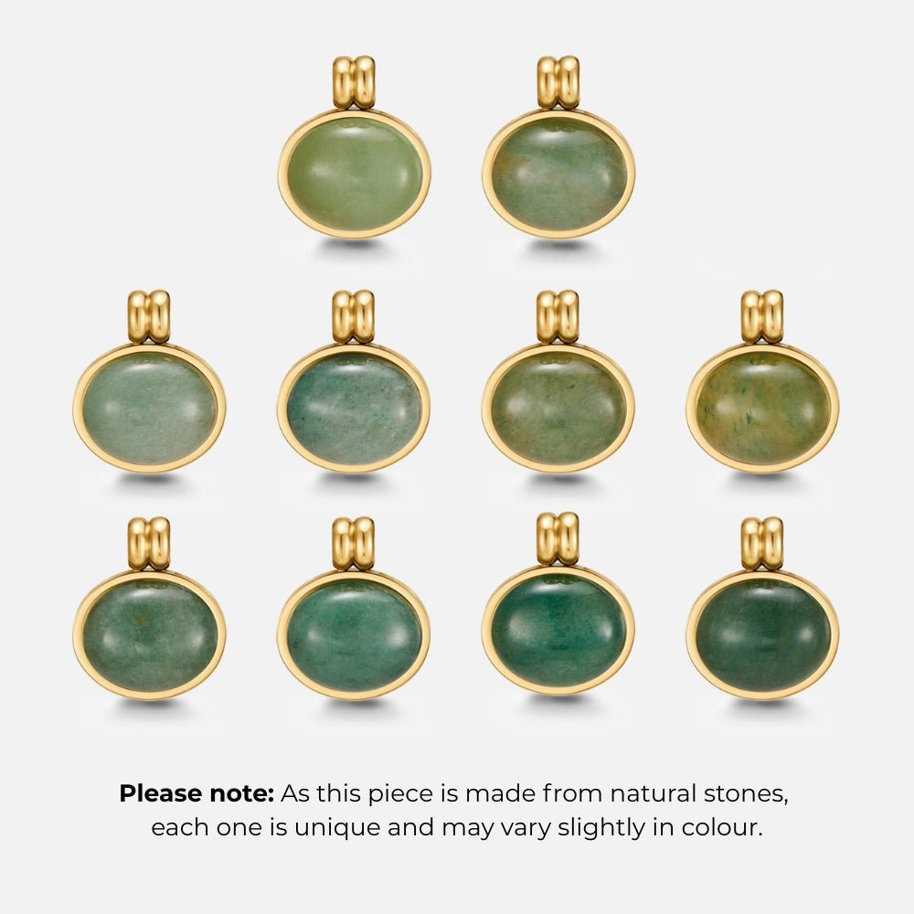 Liza Jade Green Stone Drop Fine Chain Necklace