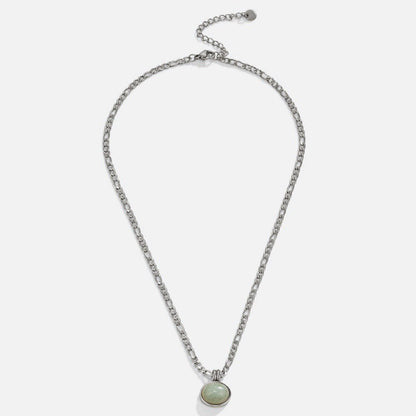 Liza Soft Green Silver-Tone Pendant Necklace