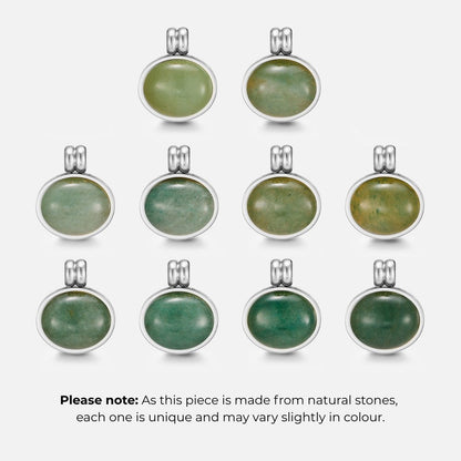 Liza Soft Green Silver-Tone Pendant Necklace