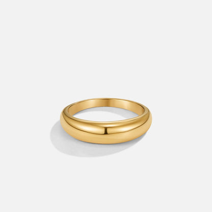 Lois Plain Polished Gold-Tone Band Ring