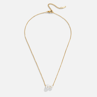 Louise Twin Pearl Drop Fine Chain Necklace