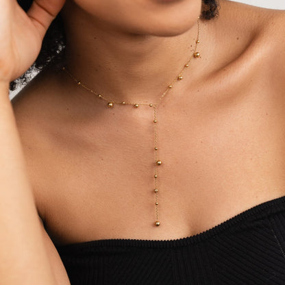 Lovi Fringed Bead Gold-Tone Necklace