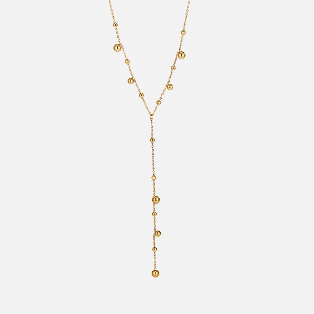 Lovi Fringed Bead Gold-Tone Necklace