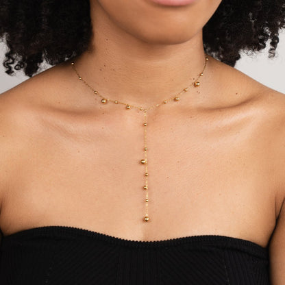 Lovi Fringed Bead Gold-Tone Necklace