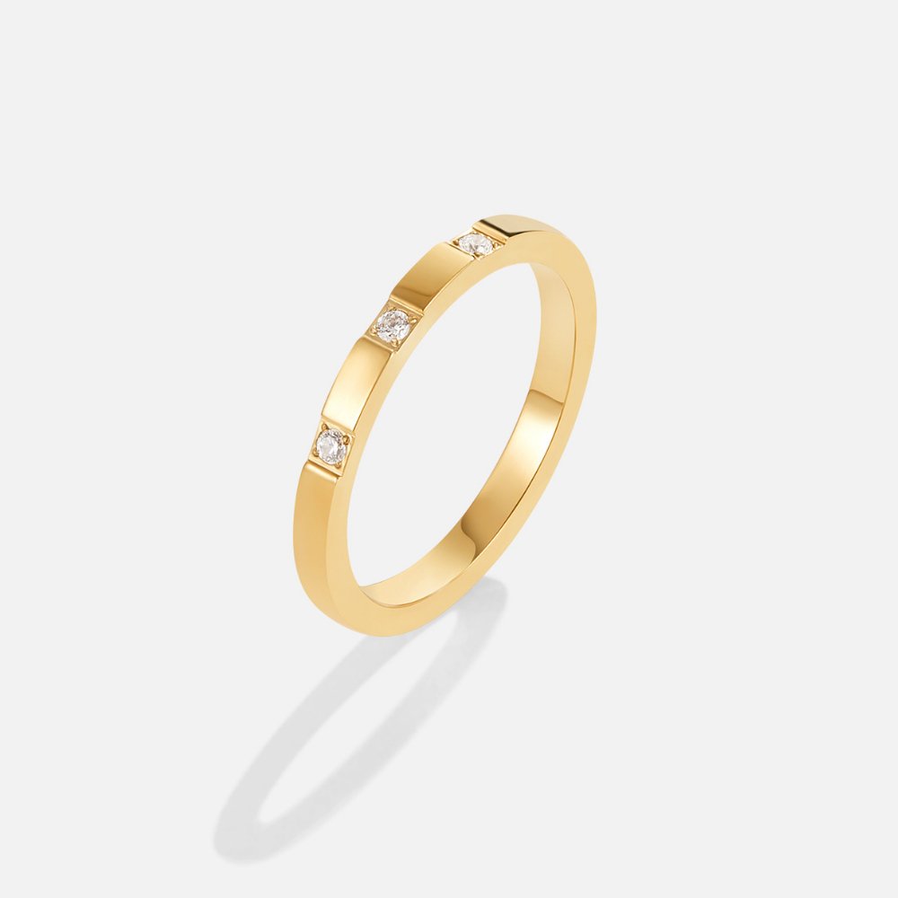 Lucia Single Crystal Dainty Band Ring
