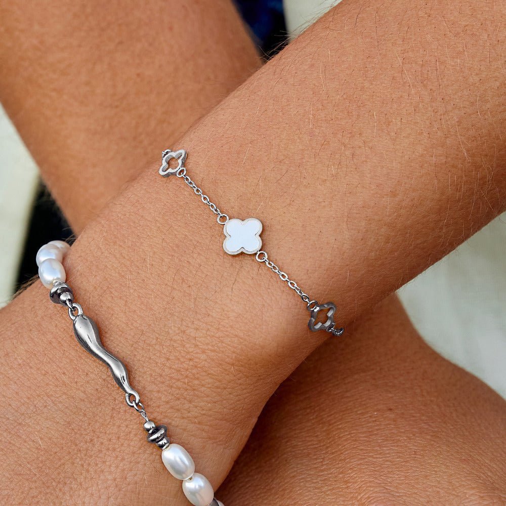 Lucia Fine Clover Silver-Tone Bracelet
