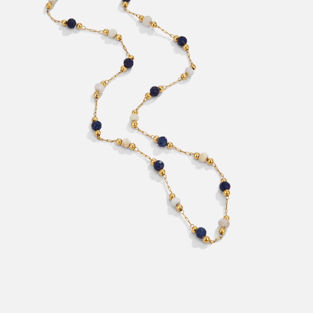 Lulu Midnight Deep-Toned Bead Strand Necklace