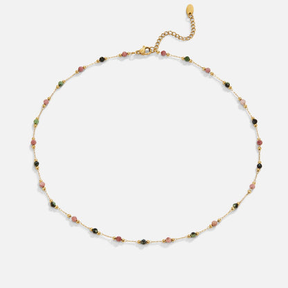 Lulu Spring Pale Pastel Bead Strand Necklace
