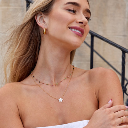 Lulu Spring Pale Pastel Bead Strand Necklace