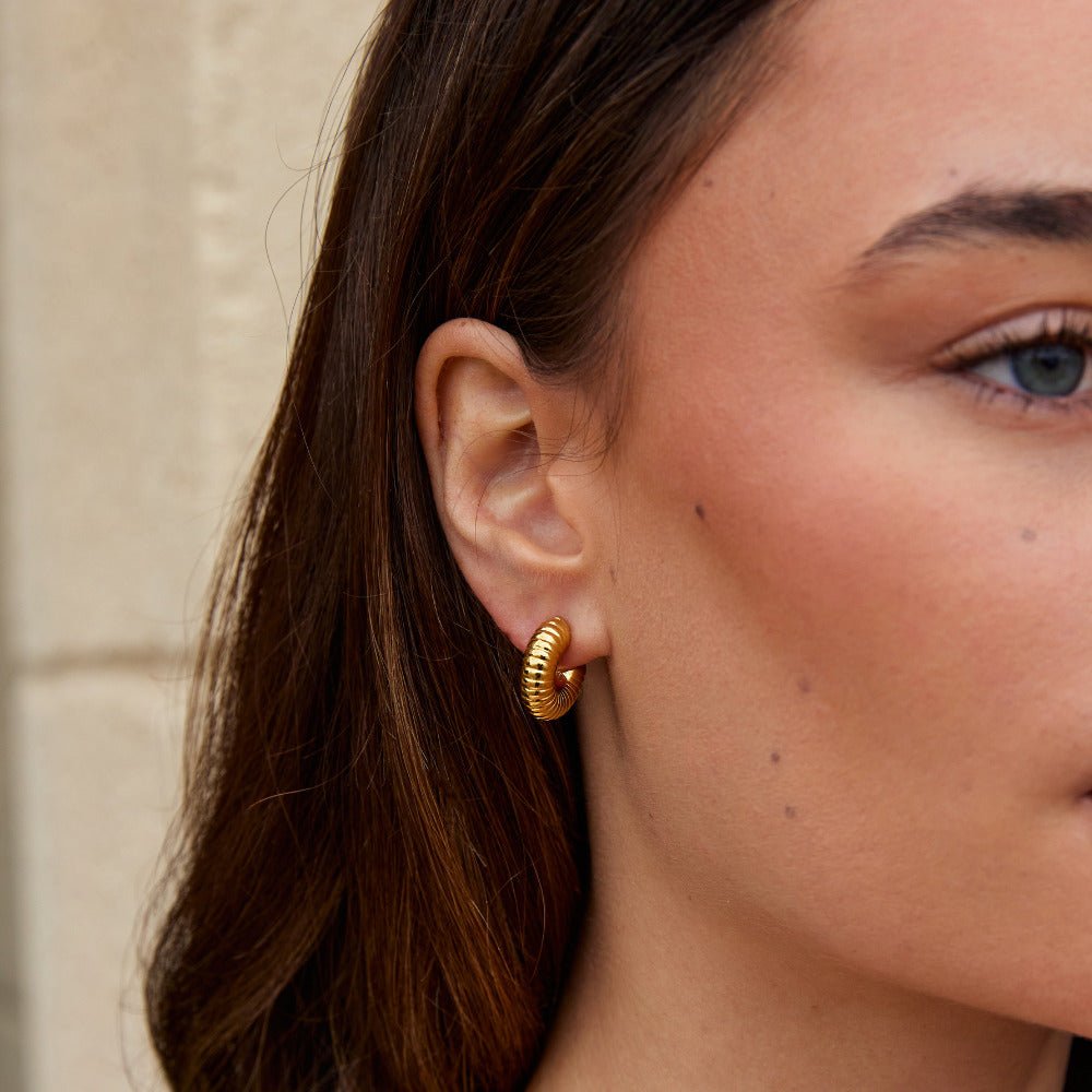 Lulu Lightly Coiled Spring Hoop Earrings