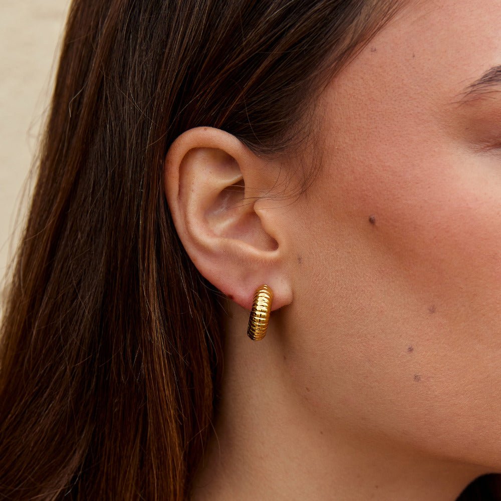 Lulu Lightly Coiled Spring Hoop Earrings