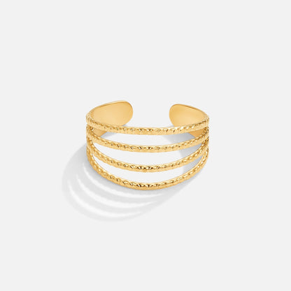 Madison Stacked Look Gold-Tone Multi Band Ring