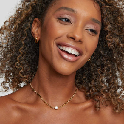 Madison Slim Smooth Gold-Tone Hoop Earrings