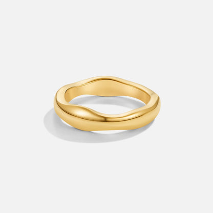 Madison Rippled Wave Band Stacking Ring Set