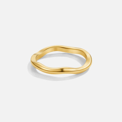 Madison Rippled Wave Band Stacking Ring Set
