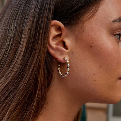 Maia Beaded Gold-Tone and Pearl Earrings