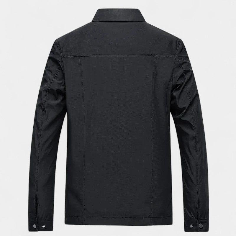 Men's Nylon Windbreaker – Minimalist Loose Straight Cut
