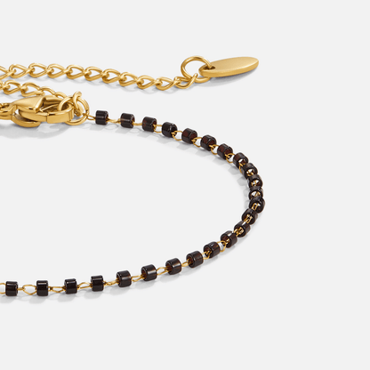 Maisie Round Black Bead Wrist Bracelet