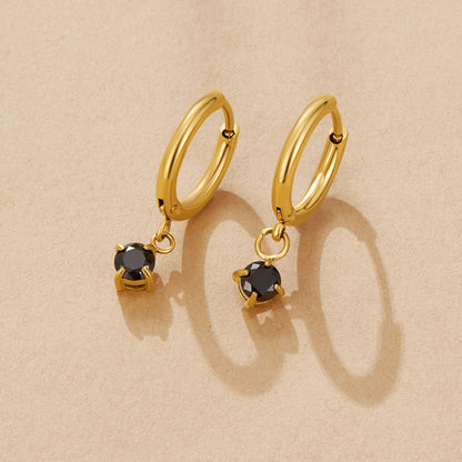 Maison Crystal-Drop Open Hoop Earrings