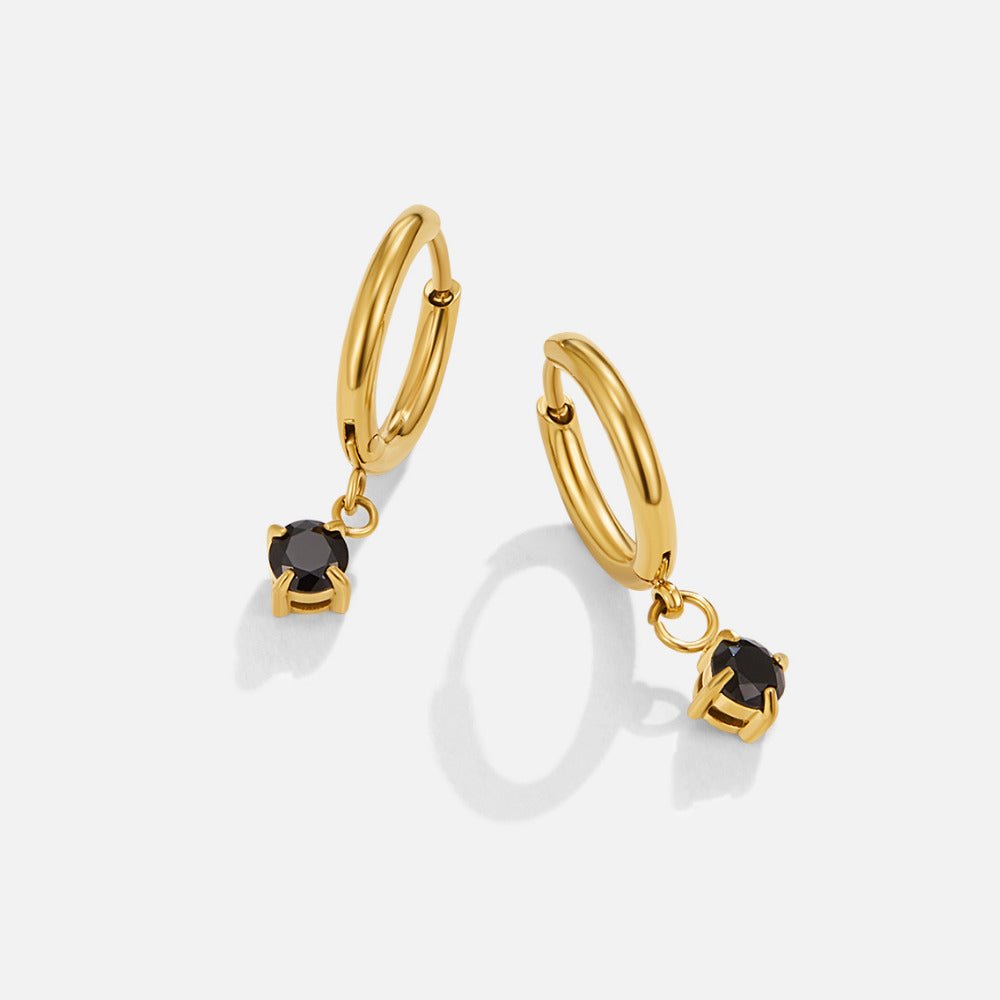 Maison Crystal-Drop Open Hoop Earrings