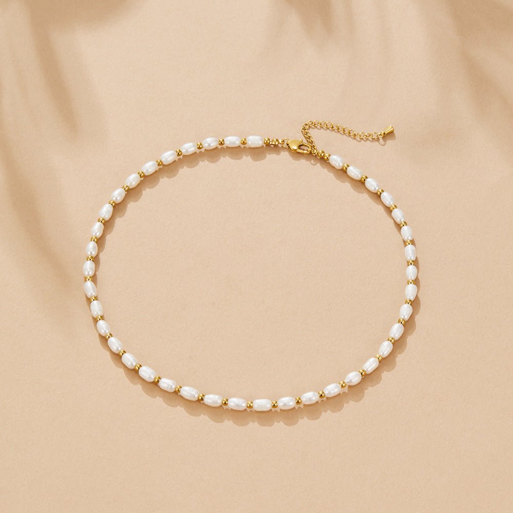 Malia Solitary Pearl Drop Chain Necklace