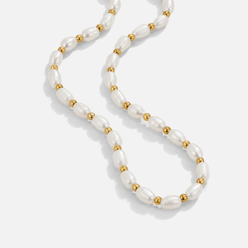 Malia Solitary Pearl Drop Chain Necklace