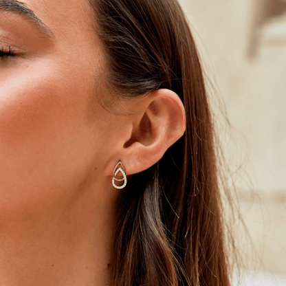 Mara Soft Teardrop Earrings with an Easy Sway