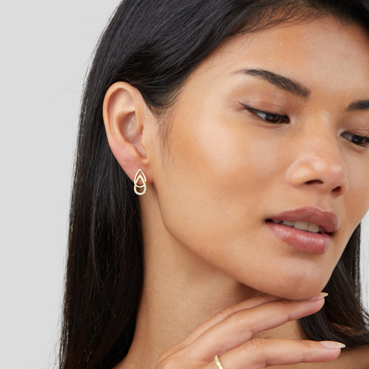 Mara Soft Teardrop Earrings with an Easy Sway
