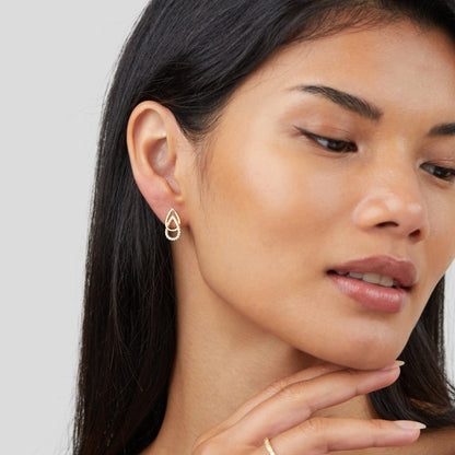 Mara Soft Teardrop Earrings with an Easy Sway