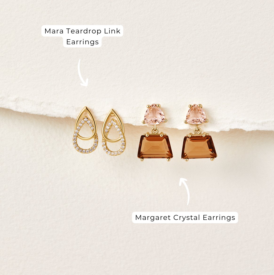 Mara Soft Teardrop Earrings with an Easy Sway
