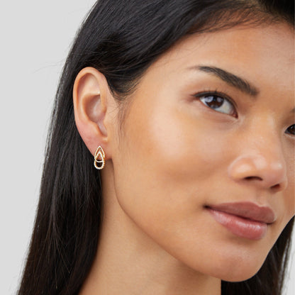 Mara Soft Teardrop Earrings with an Easy Sway