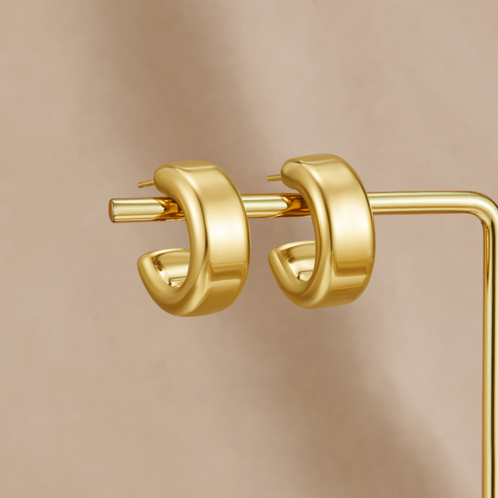 Mari Neat Little Half Hoop Earrings